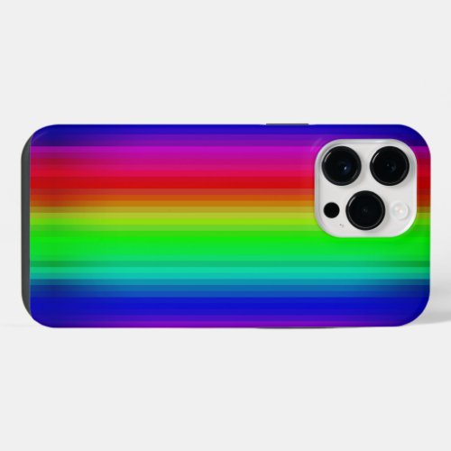 Vivid Rainbow Paint Stripe Line Pattern iPhone 14 Pro Max Case