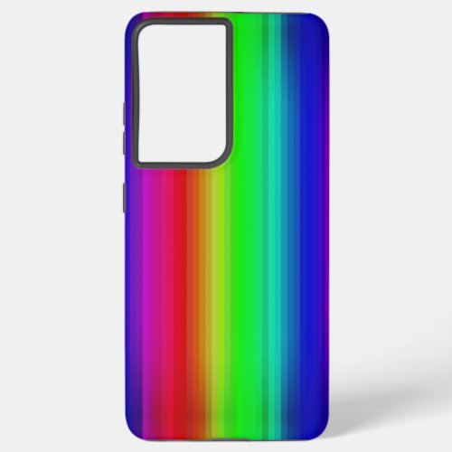 Vivid Rainbow Paint Stripe Line Pattern Samsung Galaxy S21 Ultra Case