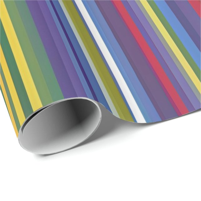 Vivid Rainbow Stripes Gift Wrap – Bold and Vibrant (Roll Corner)