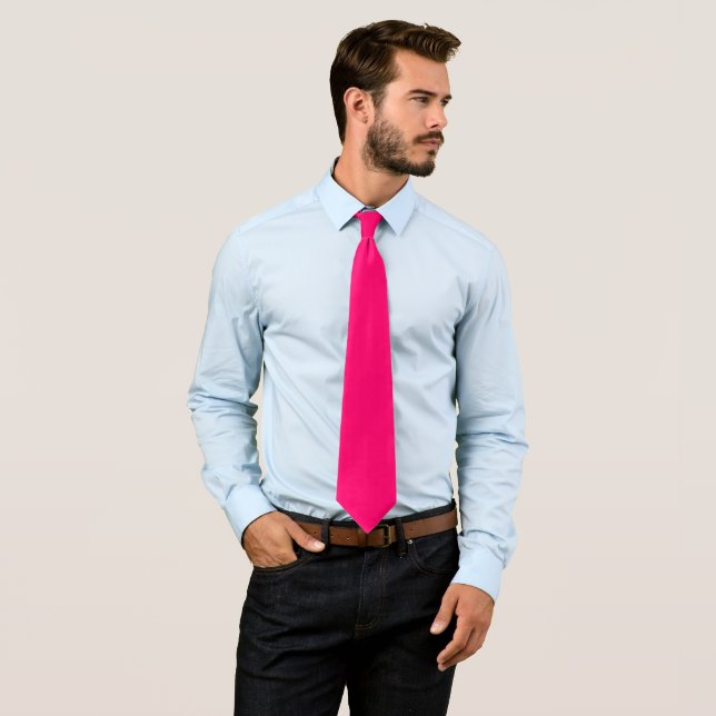 vivid Raspberry Neck Tie (In Situ)