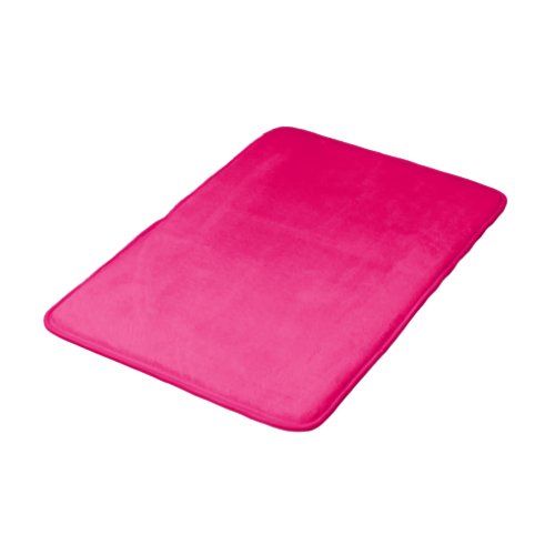 Vivid Raspberry Solid Color Bath Mat