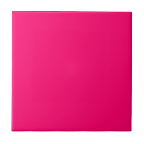 Vivid Raspberry Solid Color Ceramic Tile