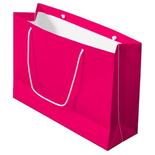 Vivid Raspberry Solid Color Large Gift Bag