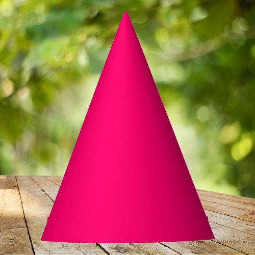 Vivid Raspberry Solid Color Party Hat