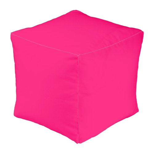 Vivid Raspberry Solid Color Pouf