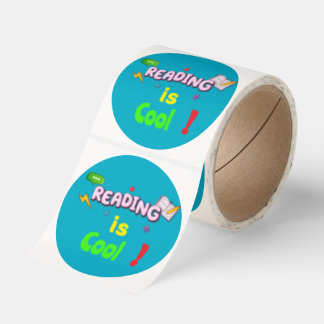 Vivid "Reading is Cool!" Educational Sticker Roll