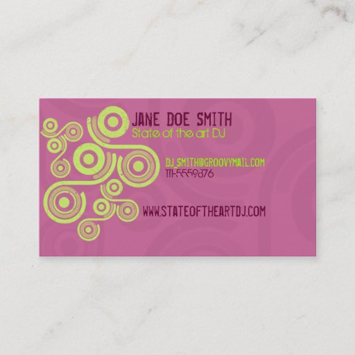 Customizable Vivid Retro Business Card