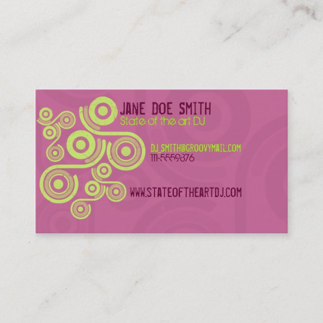 Vivid Retro Business Card (Front)