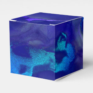 Vivid Shimmering Ink Splash Favor Boxes