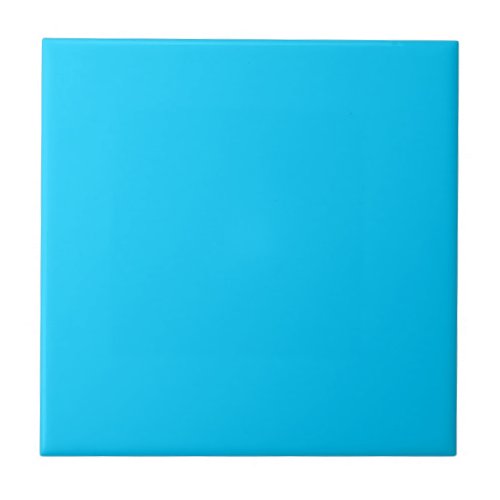Vivid Sky Blue Solid Color Ceramic Tile