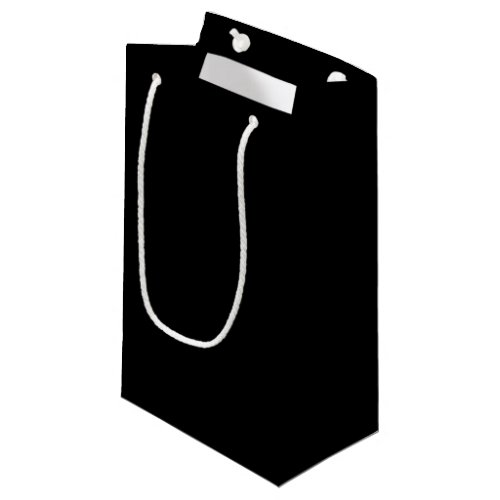 Vivid Solid Black Small Gift Bag