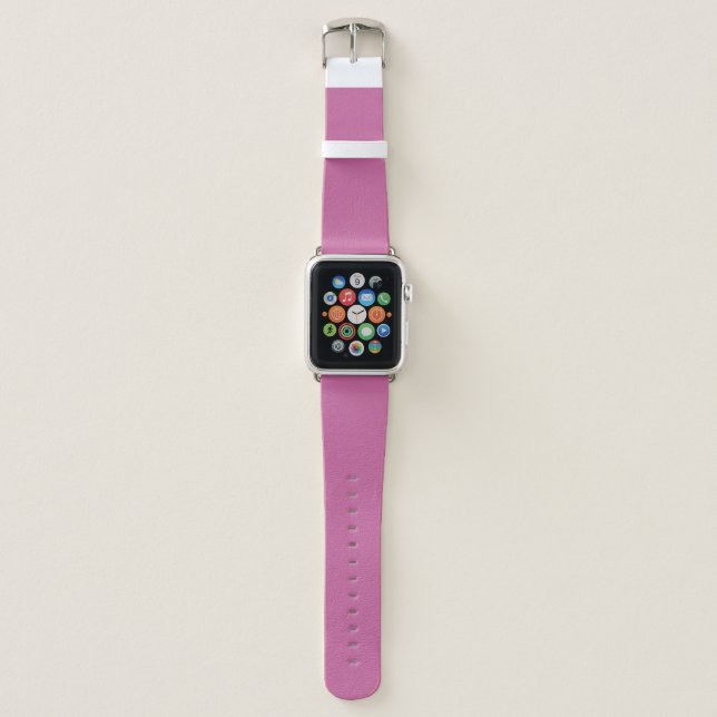 vivid solid pink  apple watch band (Front)
