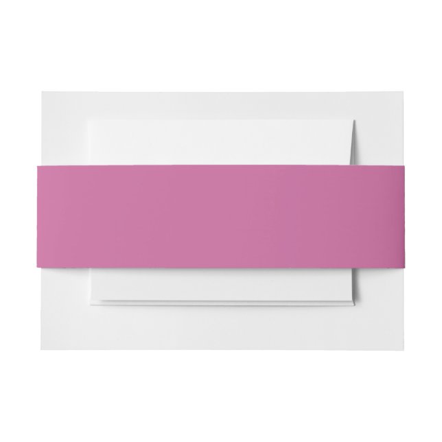vivid solid pink  invitation belly band (Front Example)