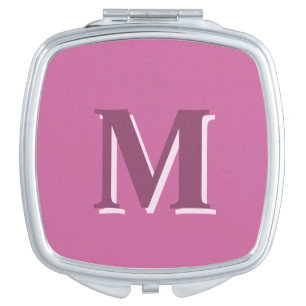 vivid solid pink monogram, compact mirror