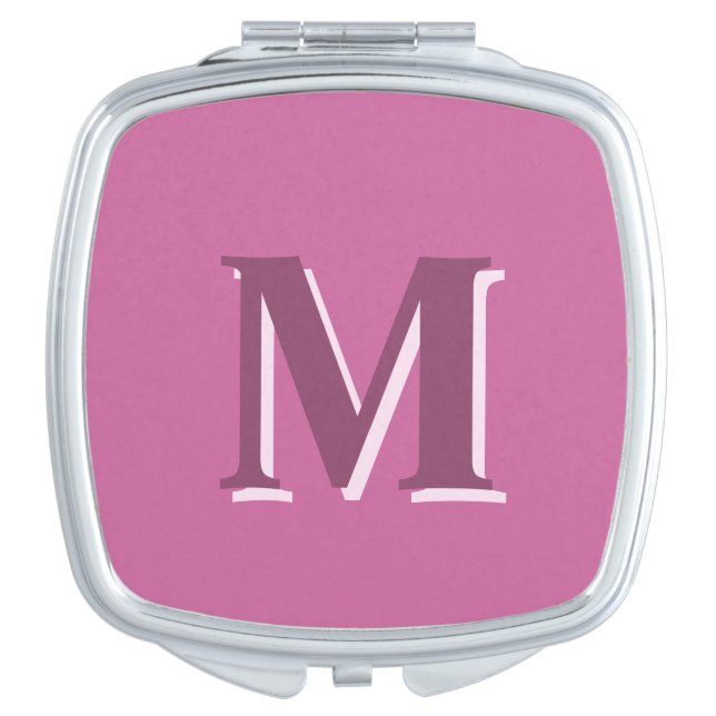 vivid solid pink monogram, compact mirror (Front)