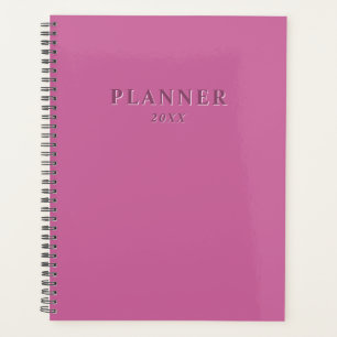 vivid solid pink  planner