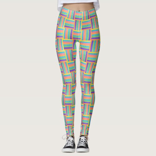 Vivid Spectrum Plaid Leggings