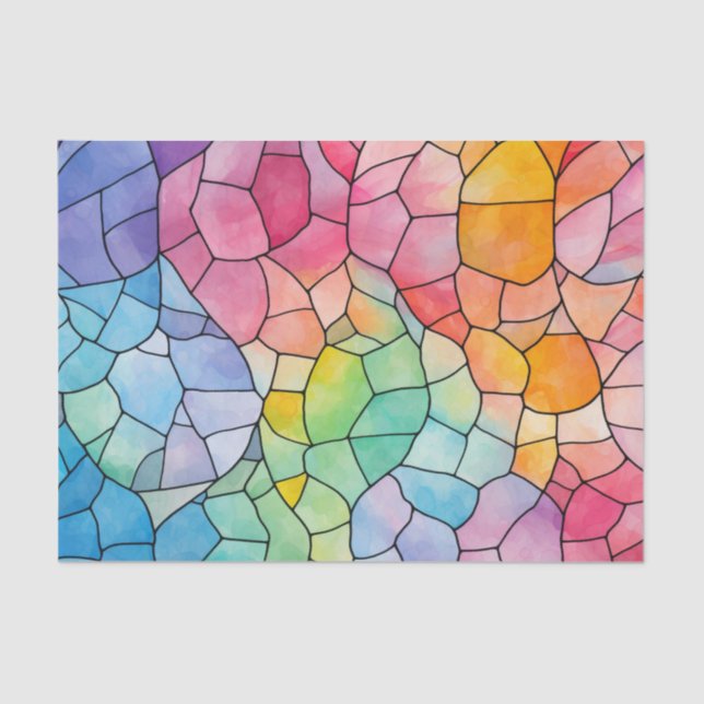 Vivid Spectrum Rainbow Decoupage Tissue Paper (Front)