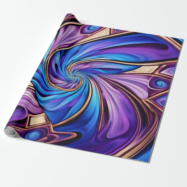 vivid spiral wrapping paper (Unrolled)
