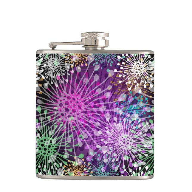 Vivid Spotty Pattern Flask (Front)
