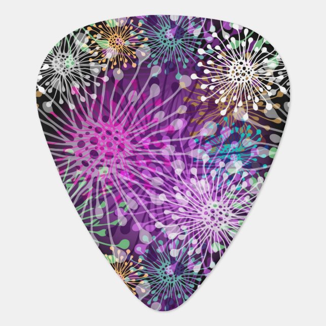 Vivid Spotty Pattern Guitar Pick (Front)