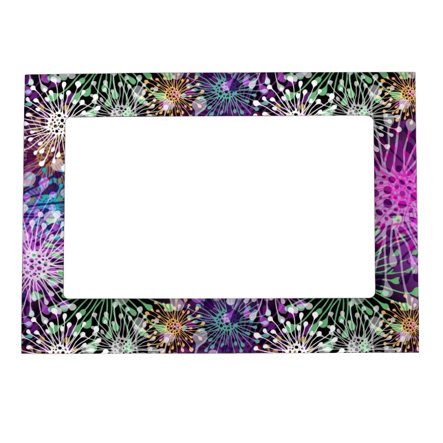 Vivid Spotty Pattern Magnetic Picture Frame (Front)