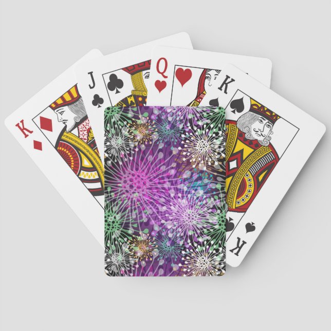 Vivid Spotty Pattern Poker Cards (Back)