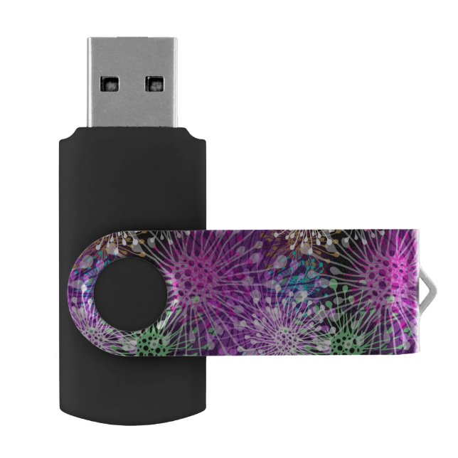 Vivid Spotty Pattern USB Flash Drive (Opened)