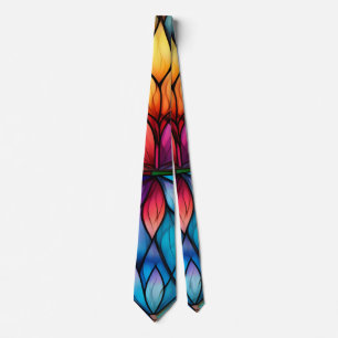 Vivid Stained Glass, Colorful, Flashy Neck Tie