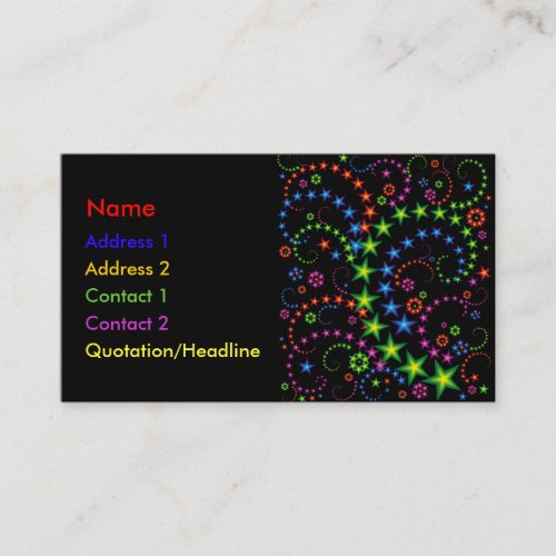 vivid star composition business card template