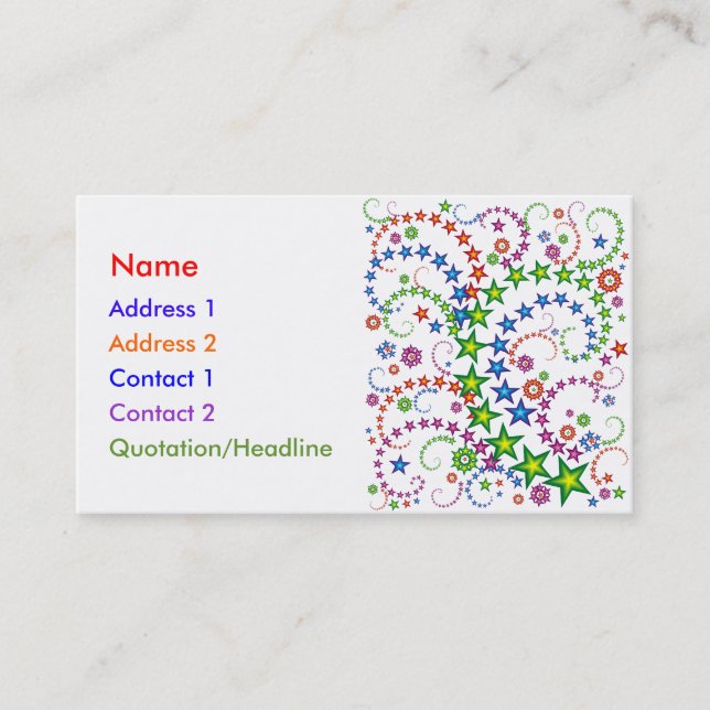 vivid star composition_white business card (Front)