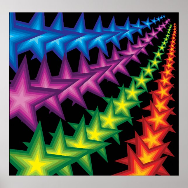 vivid star stripes poster (Front)