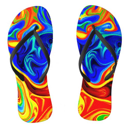 Vivid Style Pattern Flip Flops