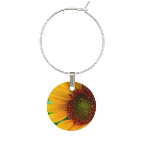 Vivid Sunflower Wine Charm