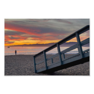 Vivid Sunset Color -  Marina Del Rey, CA Photo Print