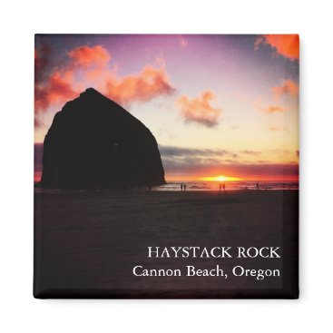 Vivid Sunset Haystack Rock Oregon 2 inch Magnet Vivid Sunset Haystack Rock Oregon 2 inch Magnet