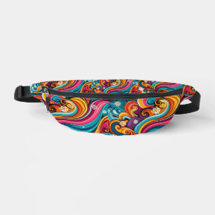 Vivid Swirls of Winter Bliss Fanny Pack
