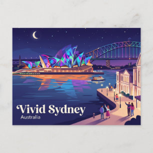 Vivid Sydney Australia Postcard