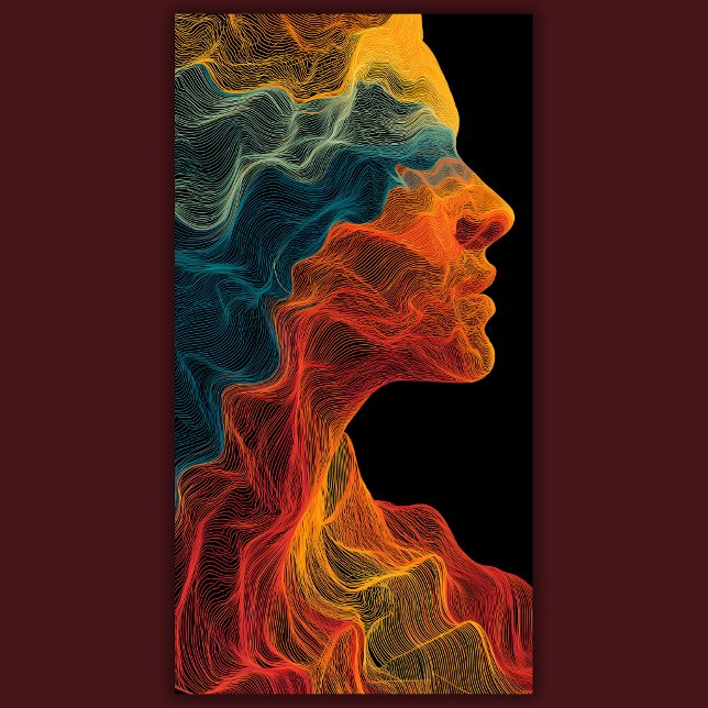 Vivid Topography | Abstract Portrait Canvas Print (Creator Uploaded)
