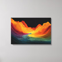 Vivid Topography | Surreal Landscape (24" x 16")