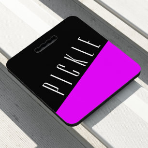 Vivid Tropical Pink Black Wedges Tall PICKLEBALL Seat Cushion