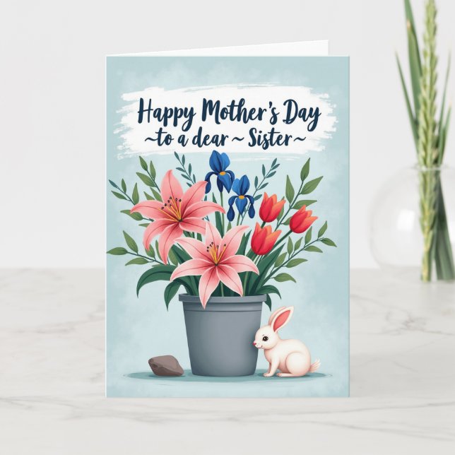 Vivid Tulips Mothers Day Card (Front)