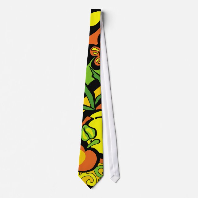 vivid vase with flowers neck tie (Front)