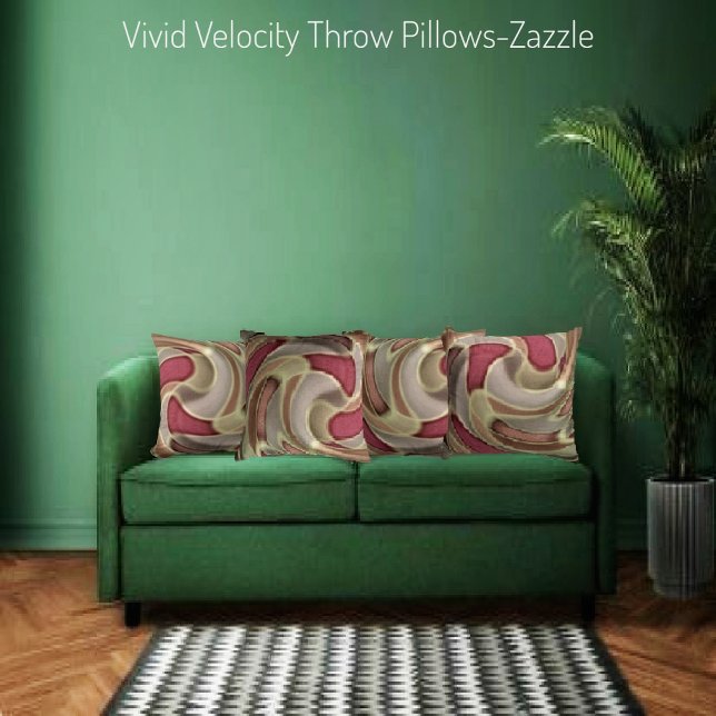 Vivid Velocity Throw Pillow (Creator Uploaded)