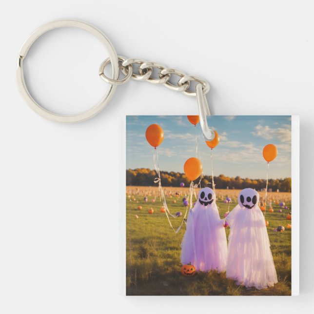 "Vivid Vibes: Acrylic Elegance in Your Palm" Keychain (Front)