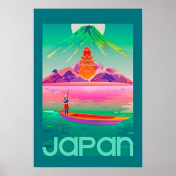 Vivid Vintage Japanese Travel Poster by vaughnsuzette at Zazzle