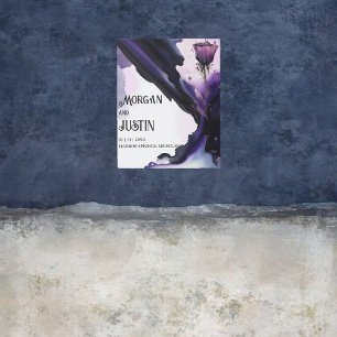 Vivid Violet Rose Metal Wall Art