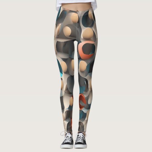 Vivid Vortex Leggings Dance in Colorful Circles