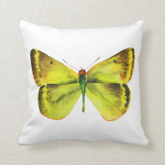 Vivid Watercolor Butterfly Painting Throw Pillow