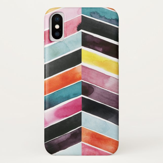 Vivid Watercolor Chevron I Case-Mate iPhone Case (Back)